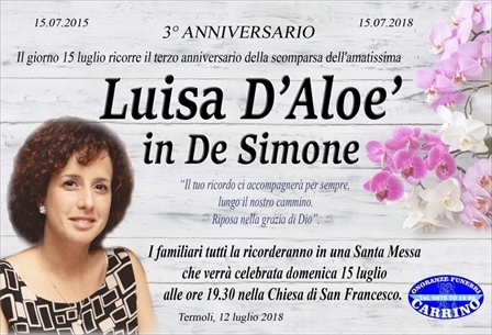 LUISA  D’ALOE’ in DE SIMONE