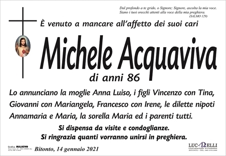 MICHELE ACQUAVIVA Bitonto necrologi web