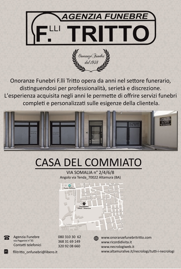 Casa del Commiato F.lli Tritto, Casa del Commiato F.lli Tritto,