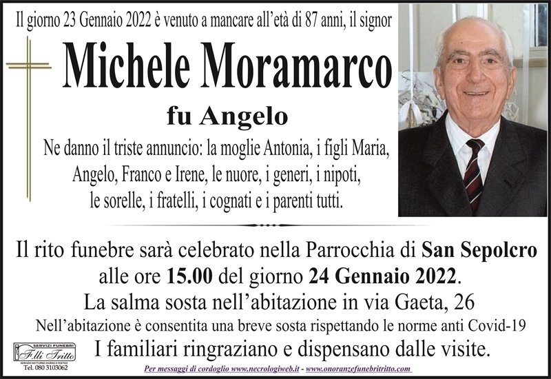 Michele Moramarco Altamura necrologi web